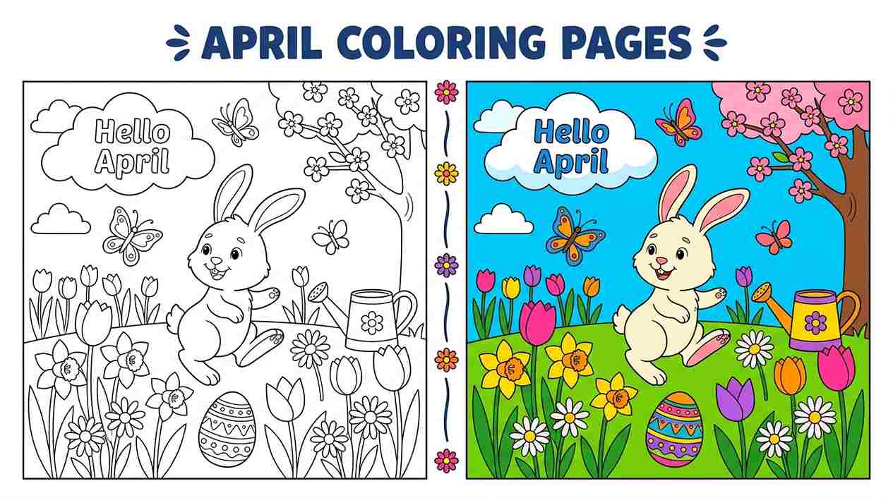 April Coloring Pages