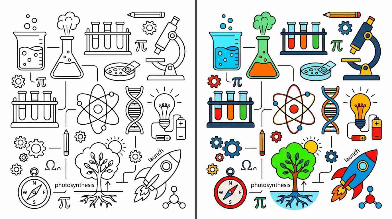Basic Science Coloring Pages