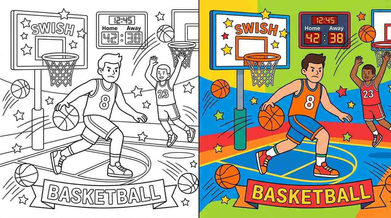 Basketball Coloring Pages