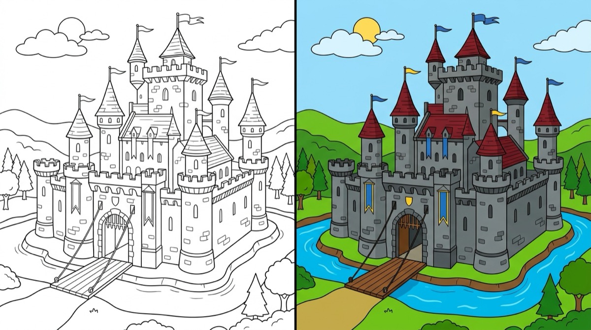 Castle Coloring Pages
