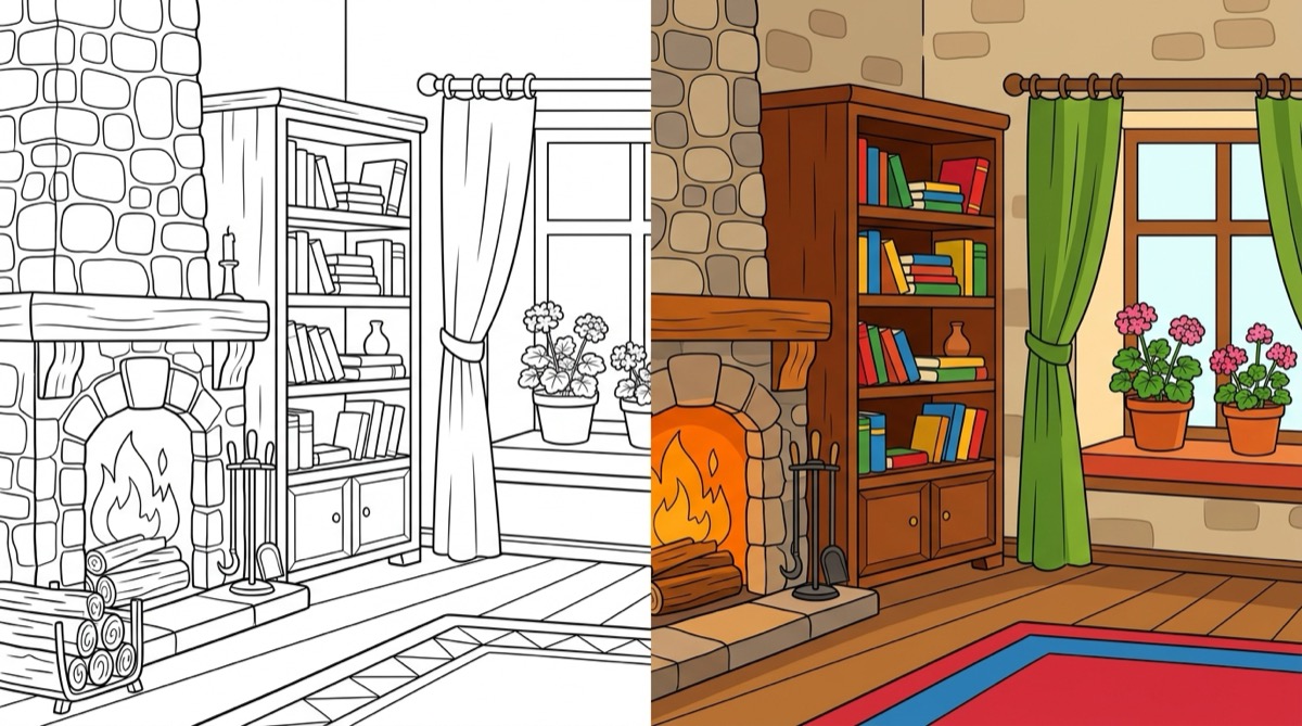 Cozy Cottage Coloring Pages