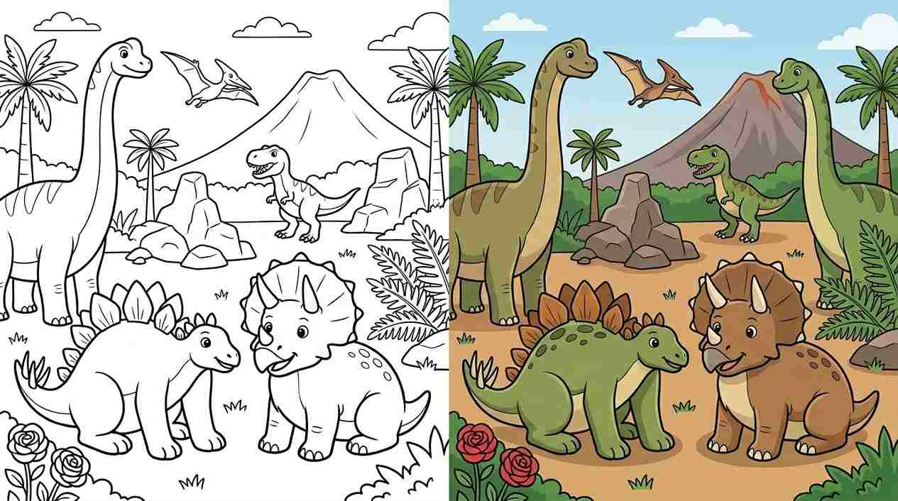 Dinosaur Coloring Pages