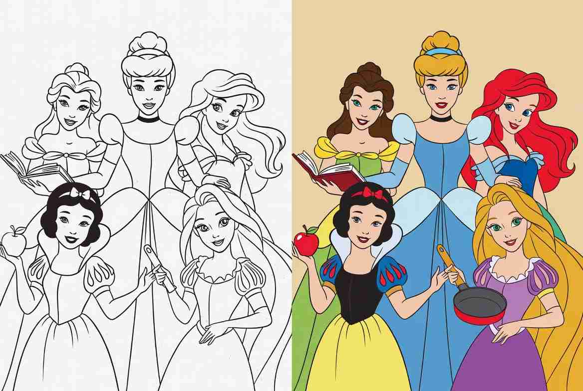 Disney Princess Coloring Pages