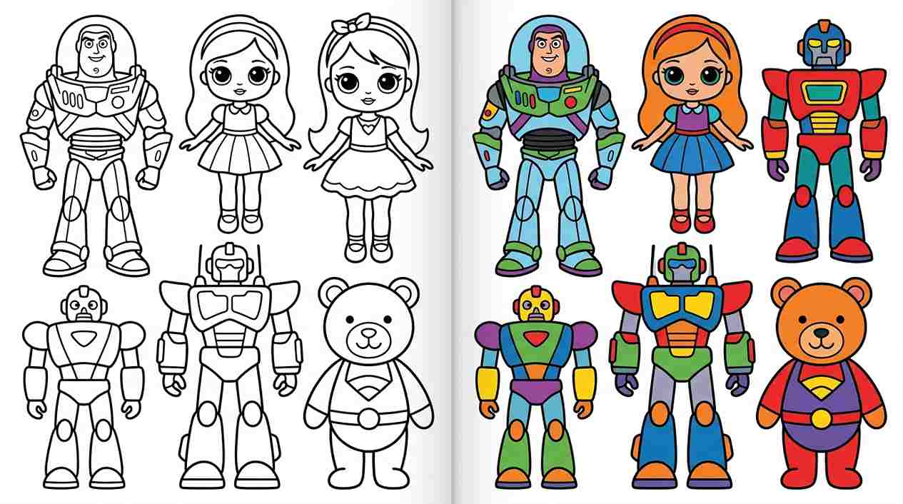 Dolls & Action Figures Coloring Pages