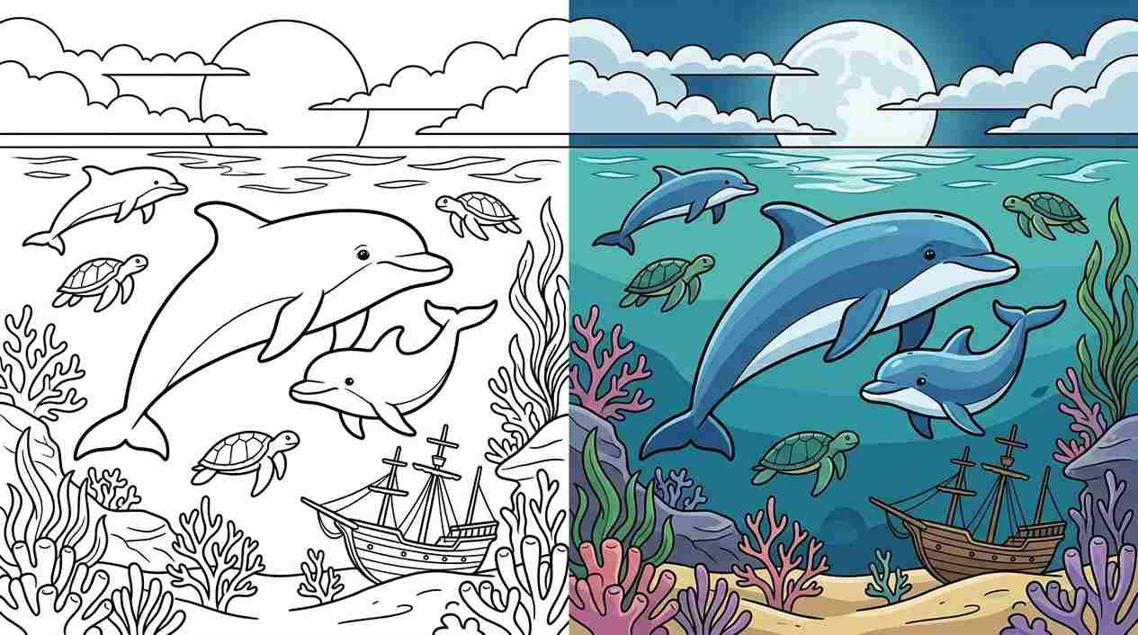 Dolphin Coloring Pages