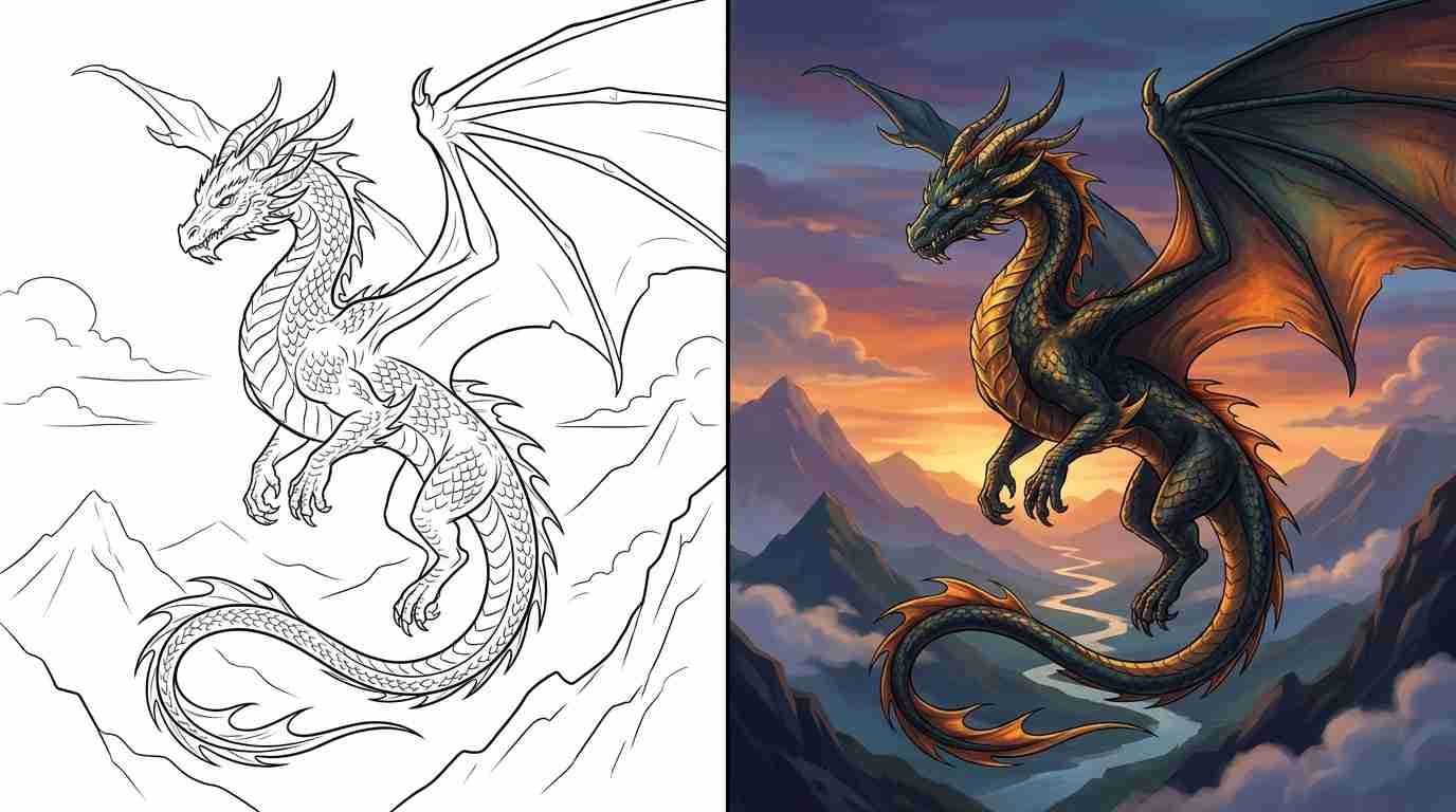 Dragons Coloring Pages