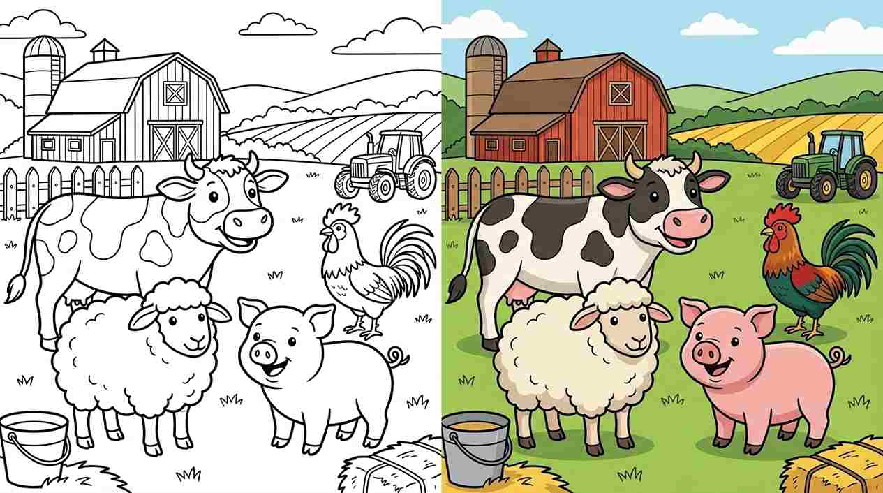 Farm Animal Coloring Pages