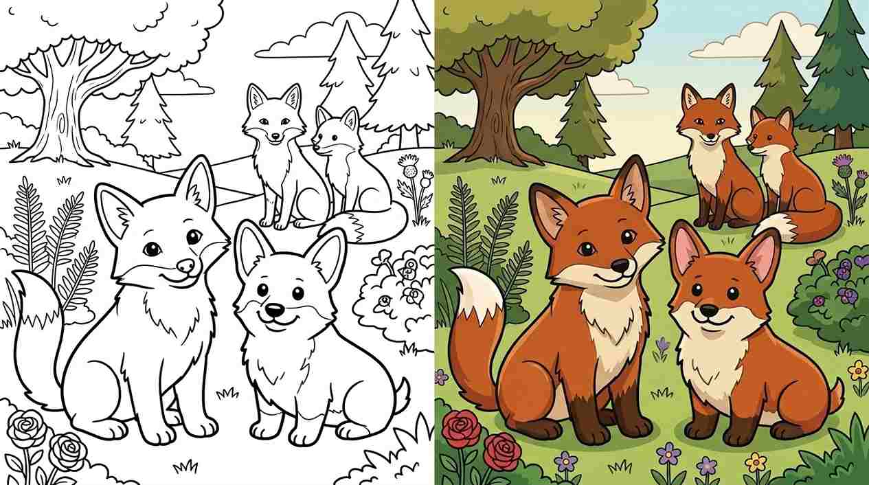 Fox Coloring Pages