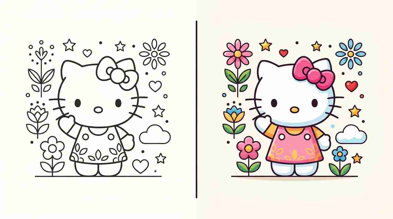 Hello Kitty Coloring Pages