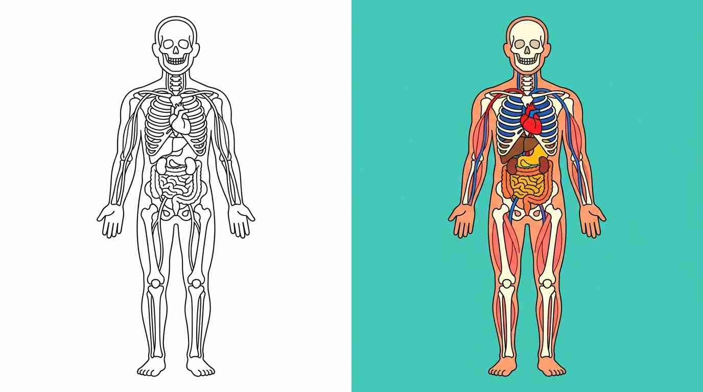 Human Body / Anatomy Simplified Coloring Pages