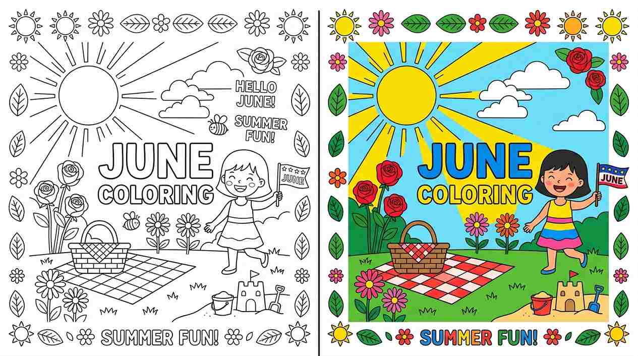 June Coloring Pages