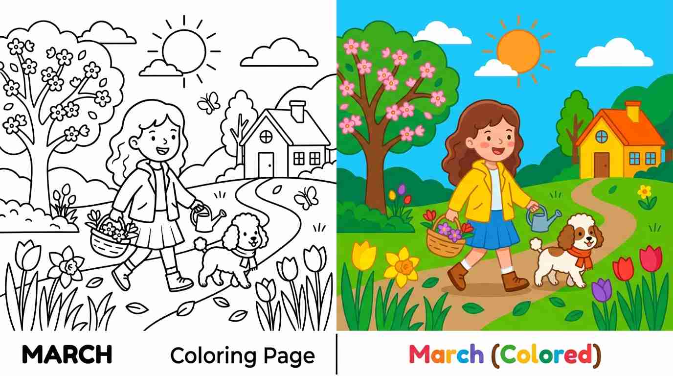 March Coloring Pages