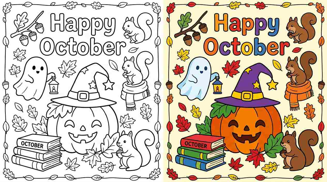 October Coloring Pages