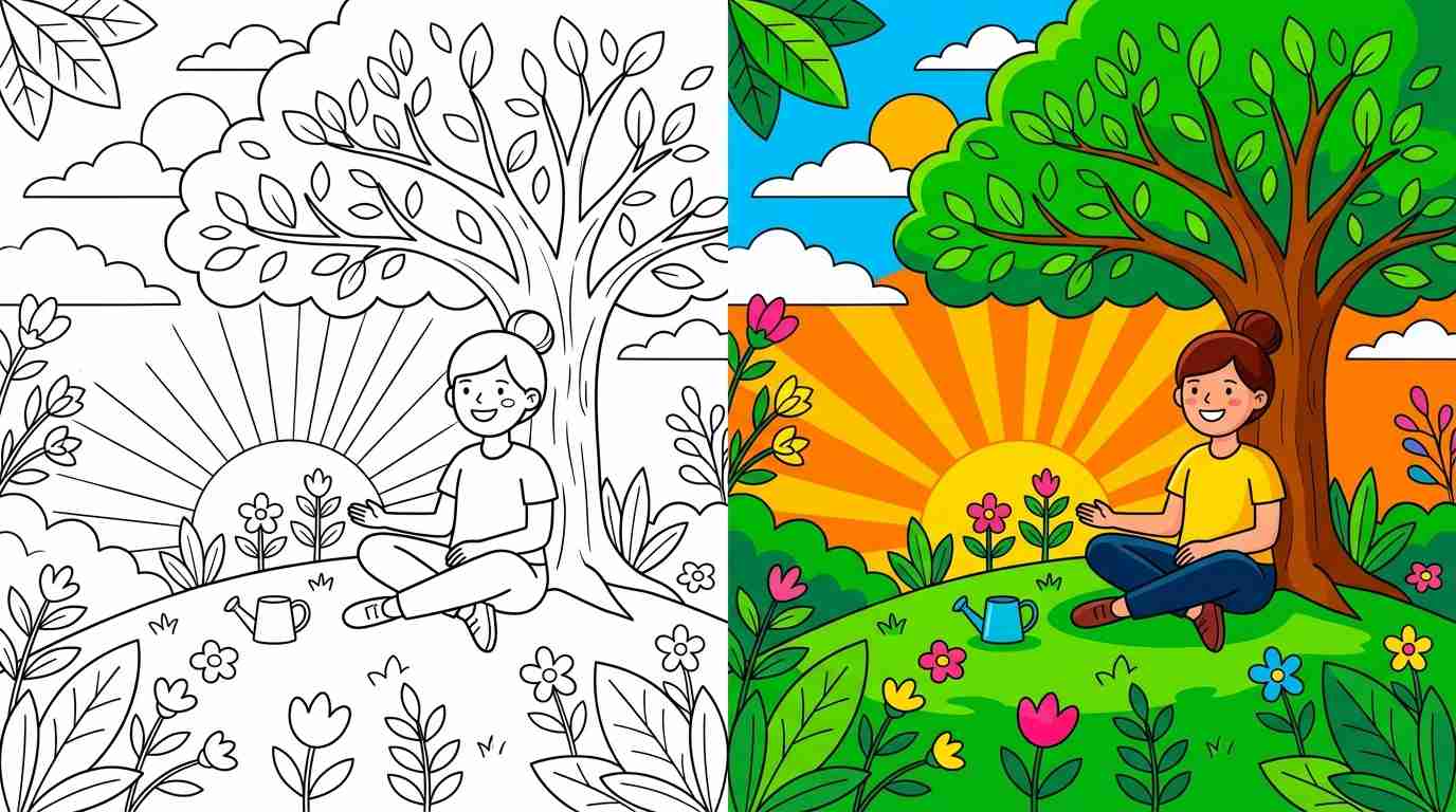 Positive Affirmations with Backgrounds Coloring Pages