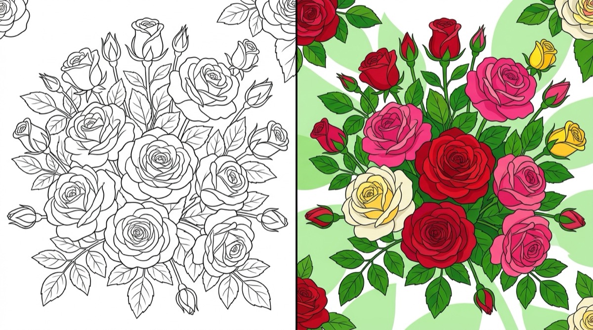 Roses Coloring Pages