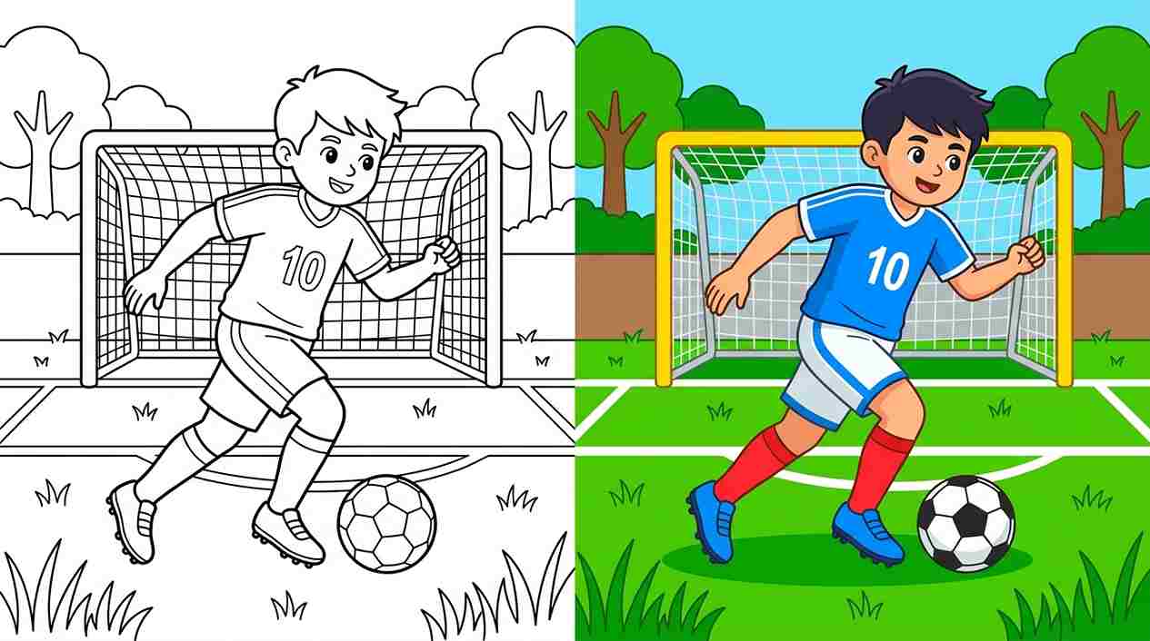 Soccer Coloring Pages
