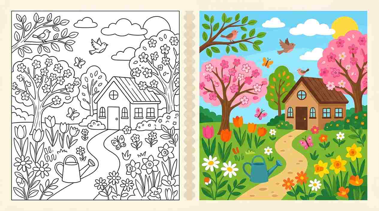 Spring Coloring Pages