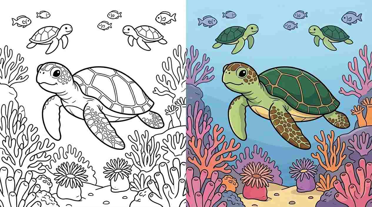 Turtle Coloring Pages