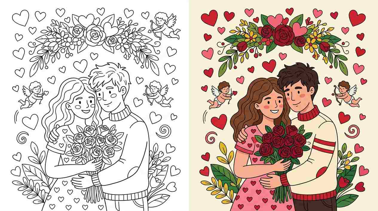 Valentine’s Day Coloring Pages