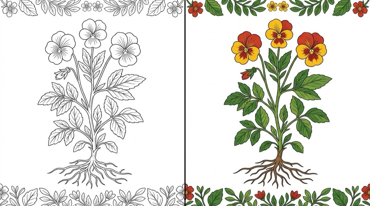 Vintage Botanical Coloring Pages