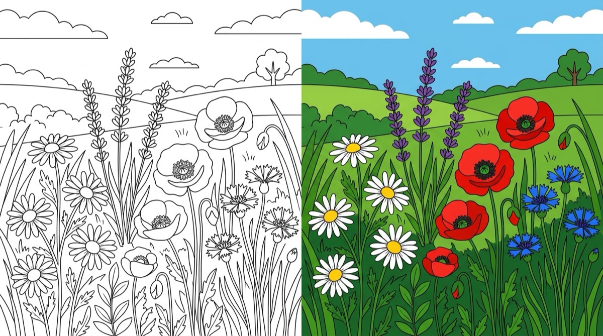 Wildflowers Coloring Pages
