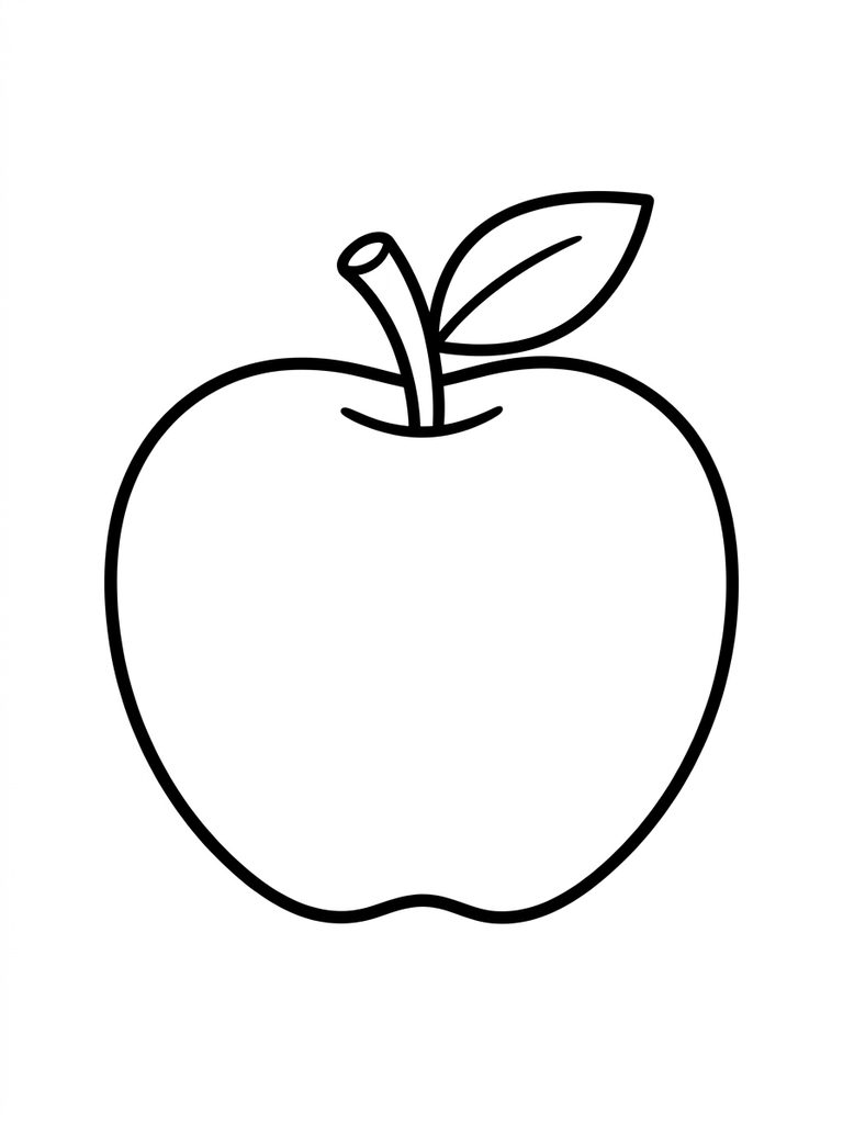 1 - One Apple Coloring Page