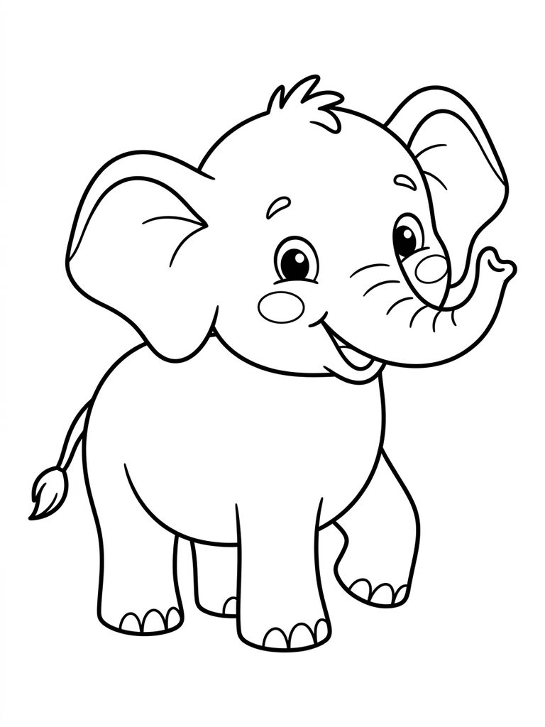 Baby Elephant Coloring Pages / Cute Baby Elephant Coloring Pages Coloring Page