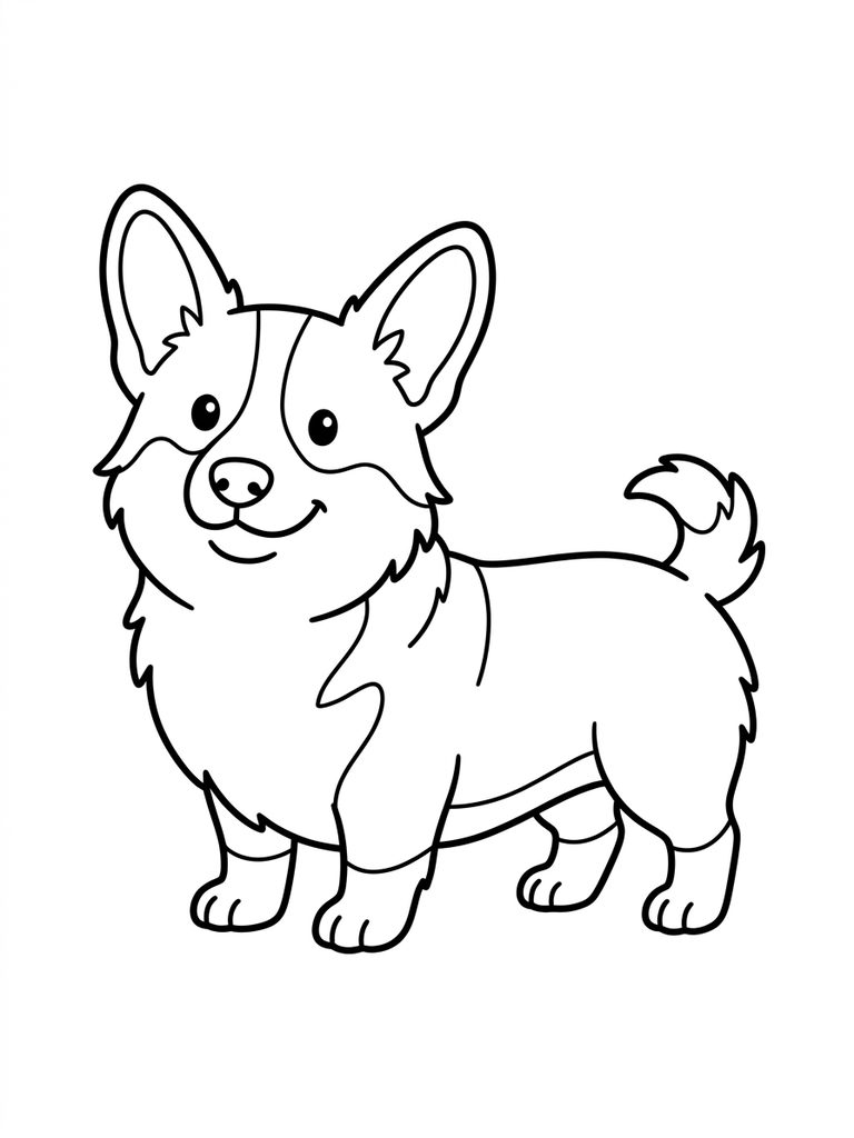 Corgi Coloring Pages