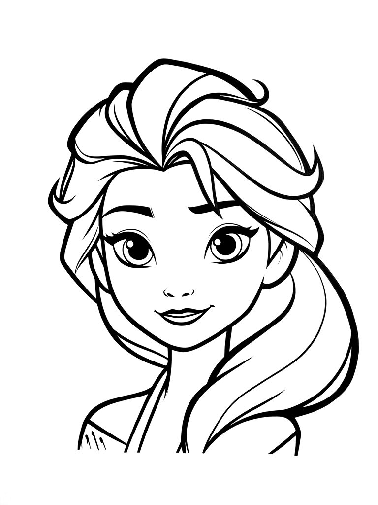 Elsa And Anna Sisters Pose Coloring Page