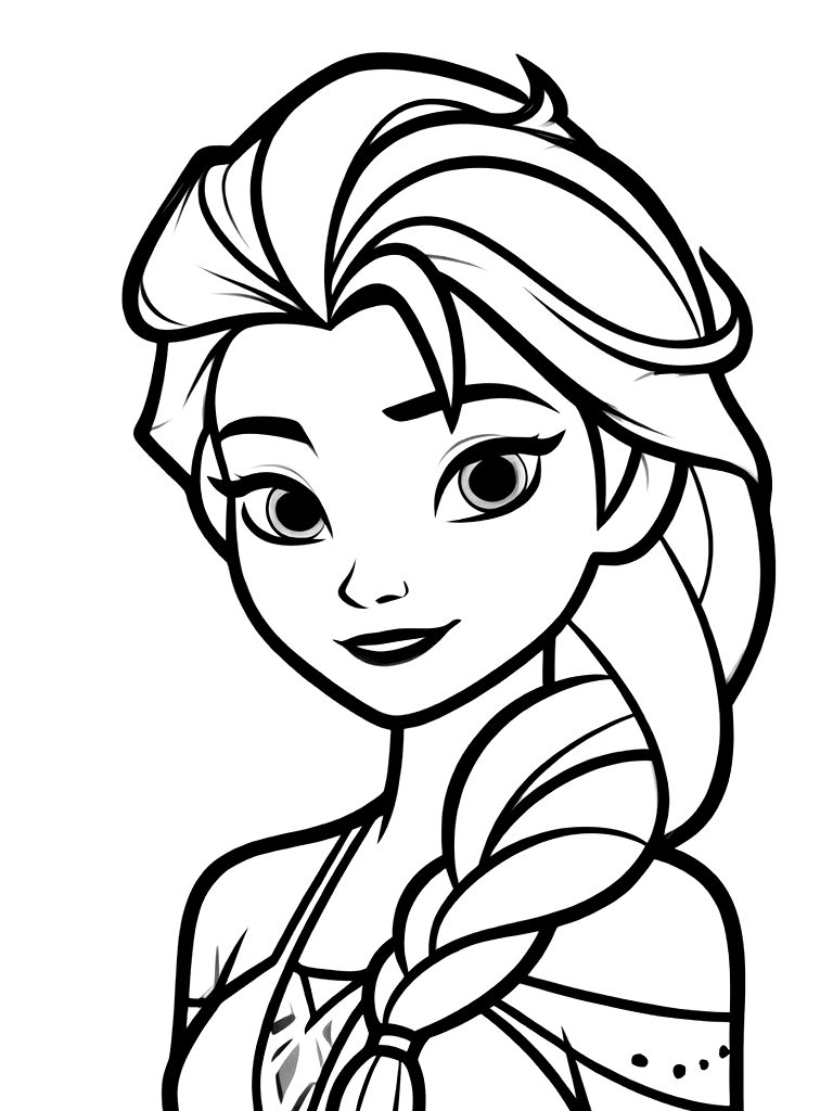 Elsa Let It Go Pose In Ice Dress Coloring Page