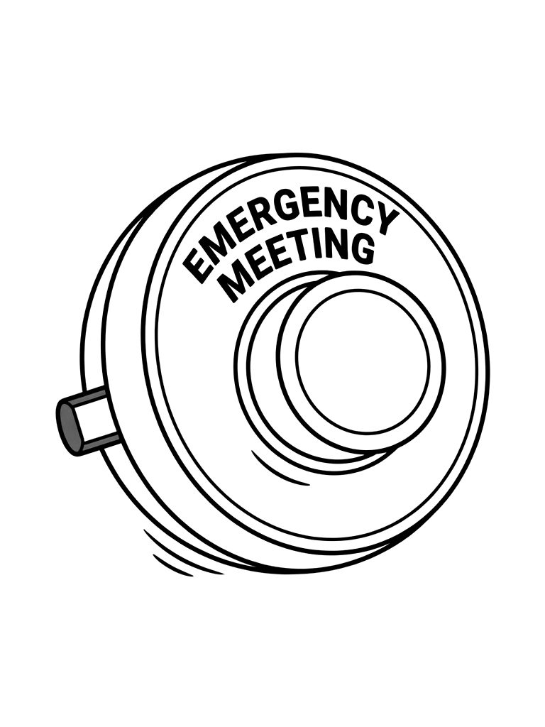 Emergency Meeting Button Coloring Page