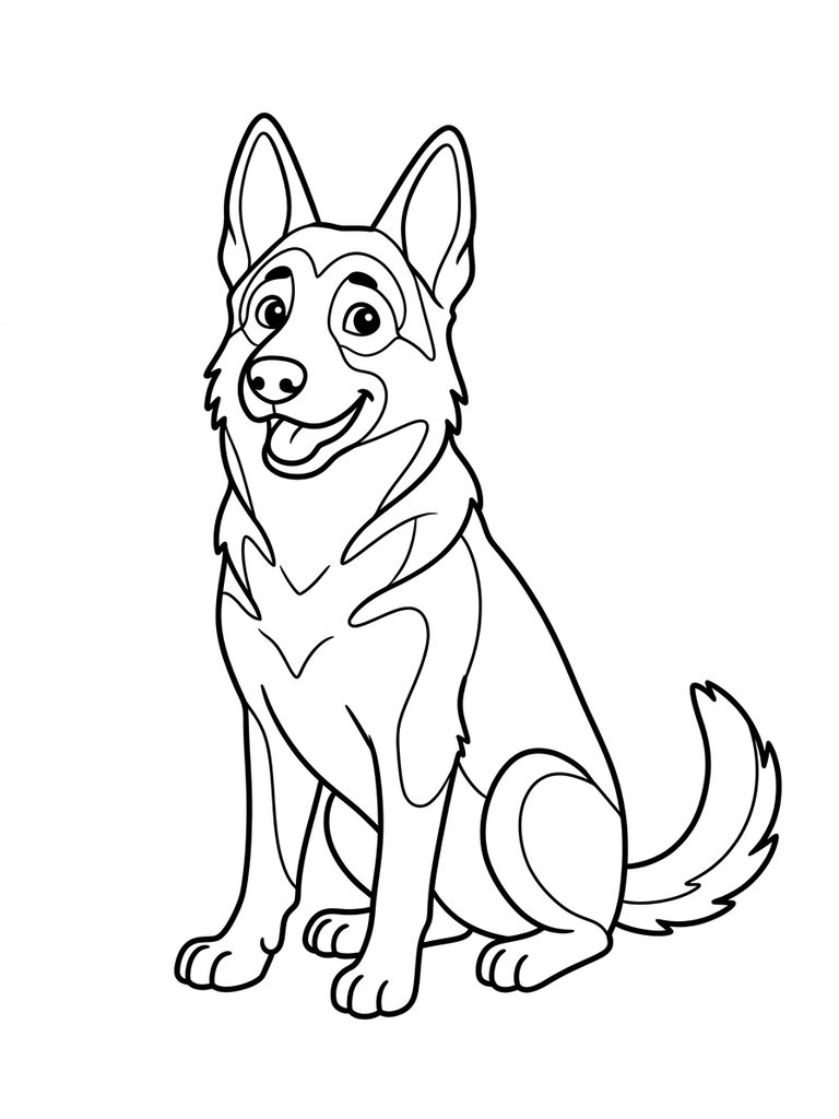 German Shepherd Coloring Pages