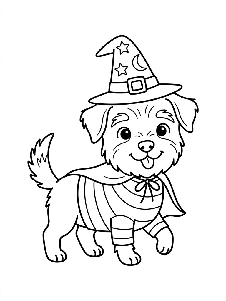 Halloween Dog Coloring Pages