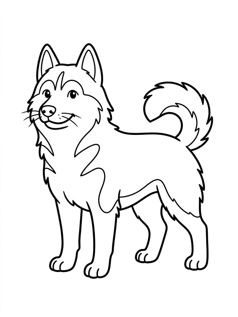Husky Coloring Pages
