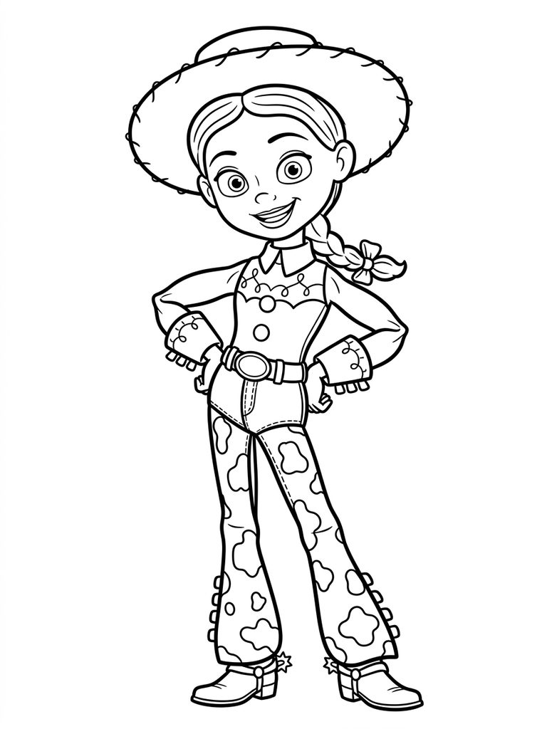 Jessie The Cowgirl Coloring Page