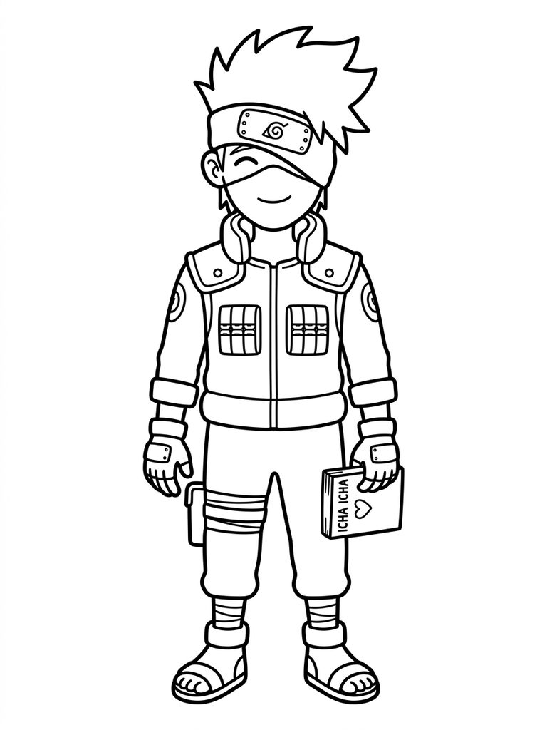 Kakashi Hatake Sensei Coloring Page