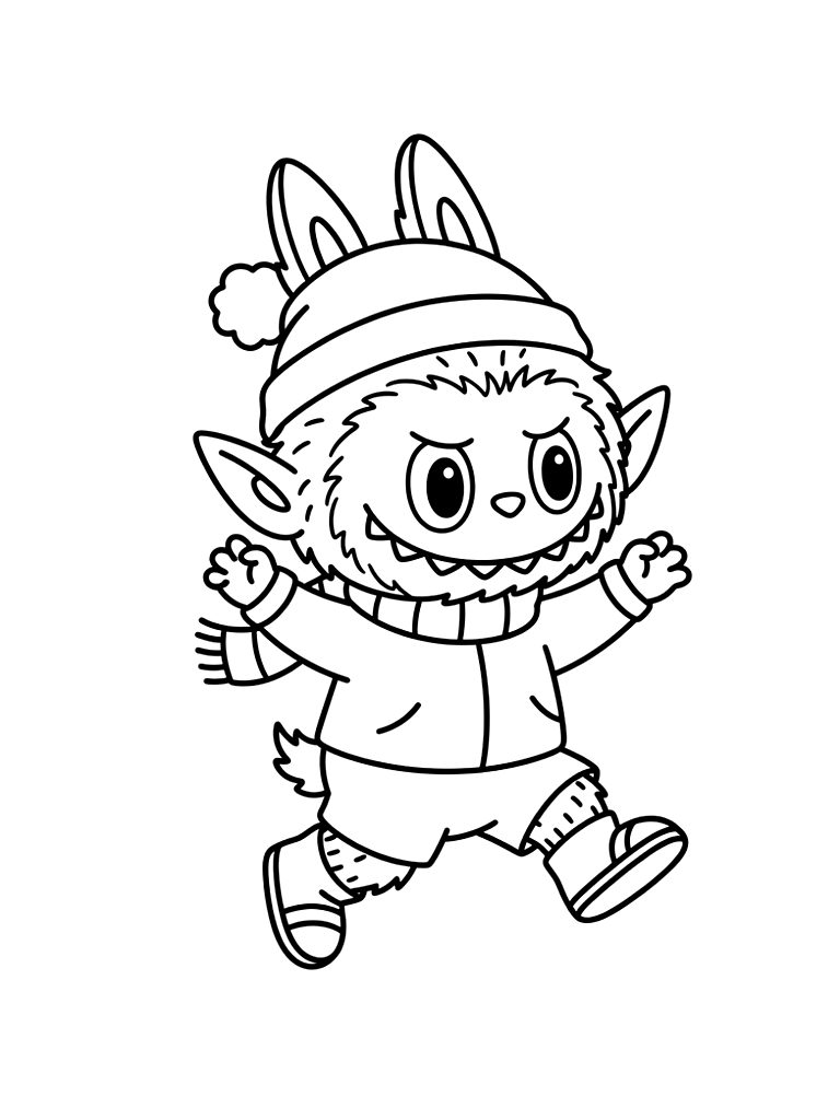 Labubu & Pop Mart Art Toy Aesthetics Coloring Page