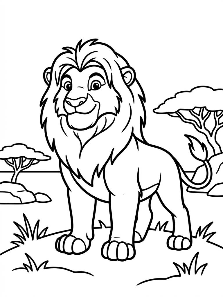 Lion King Coloring Page