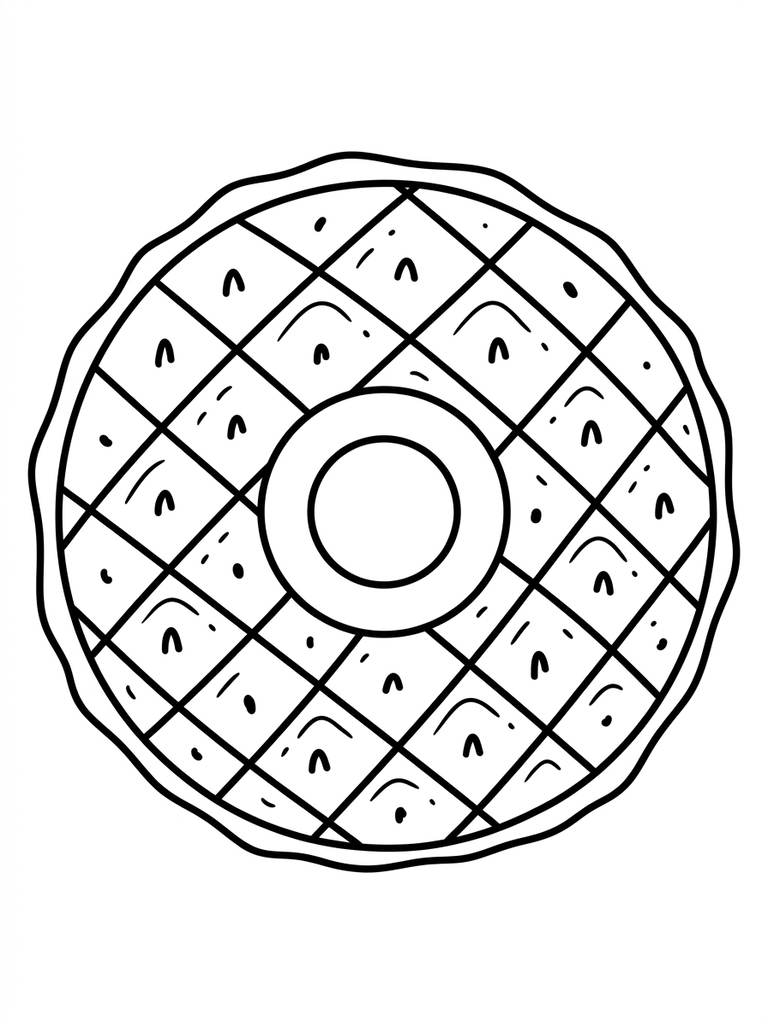 Pineapple Slice Coloring Page