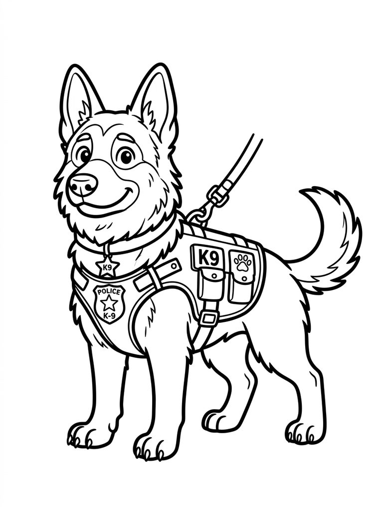 Police Dog Coloring Pages