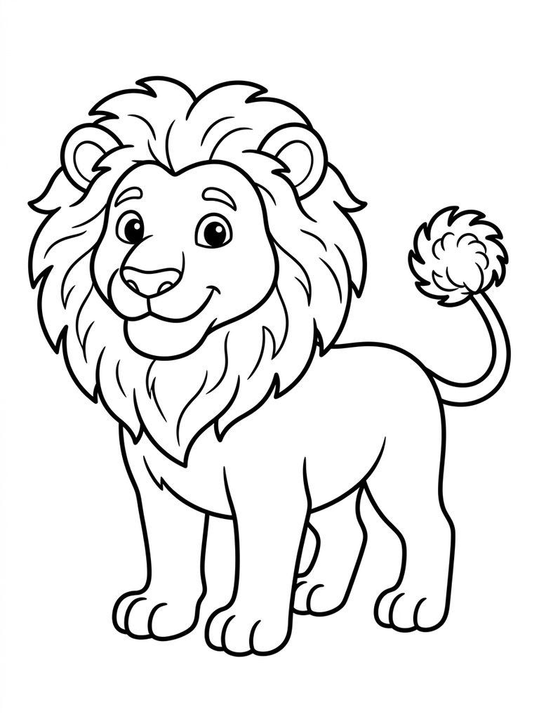 Realistic Lion Coloring Pages / Free Printable Lion Coloring Page PDF