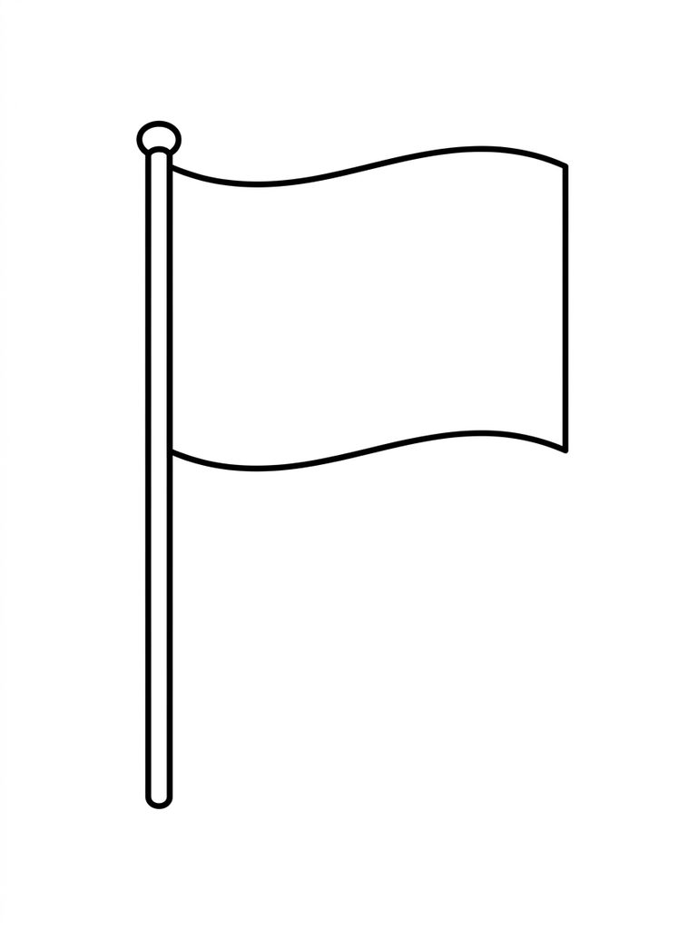 Rectangle Flag Coloring Page