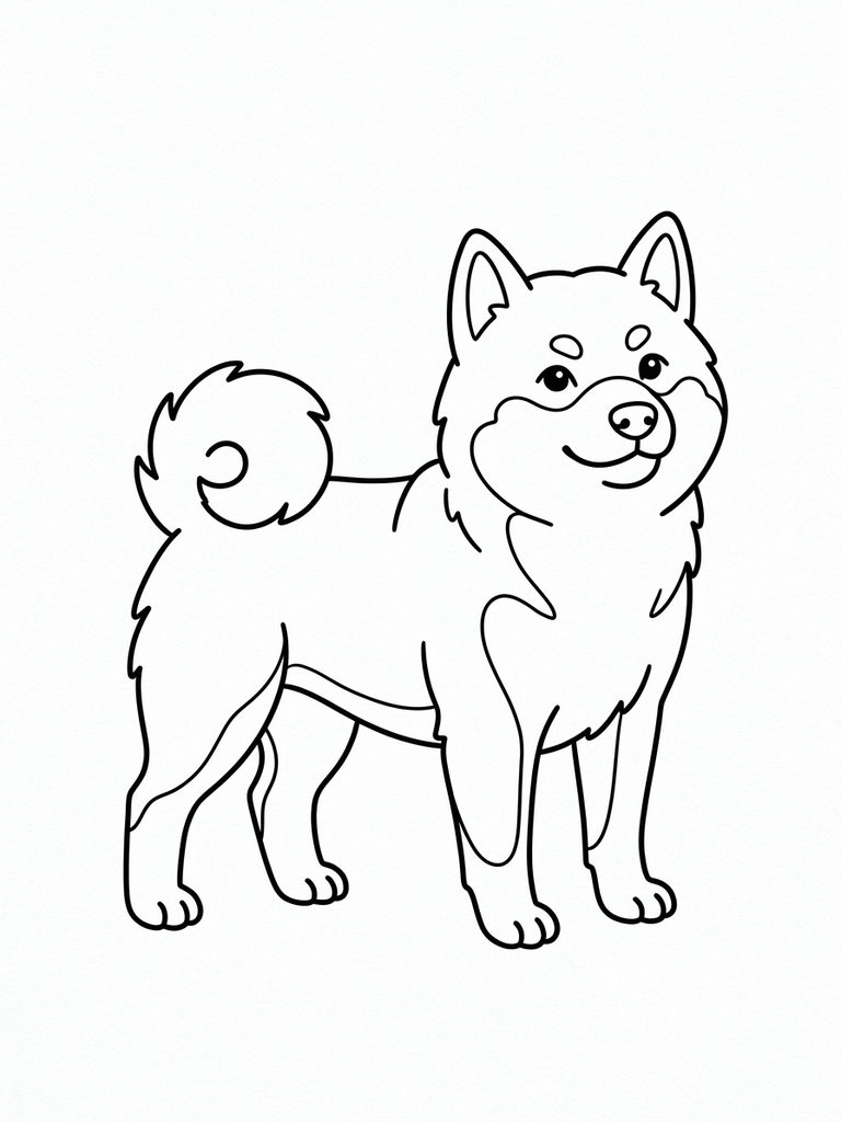 Shiba Inu Coloring Pages