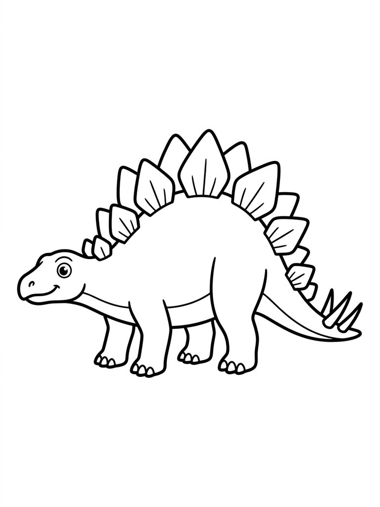 Stegosaurus With Plates Coloring Page