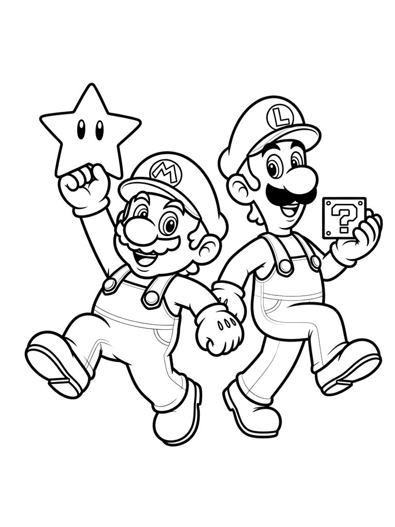 Super Mario Bros. Movie 2 Characters Coloring Page