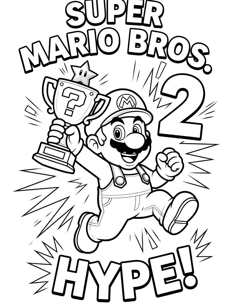 Super Mario Bros. Movie 2 Post-Release Hype Coloring Page