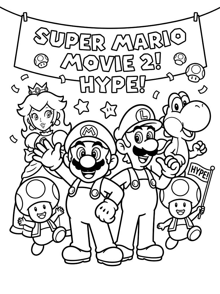 Super Mario Movie 2 After-hype Coloring Page